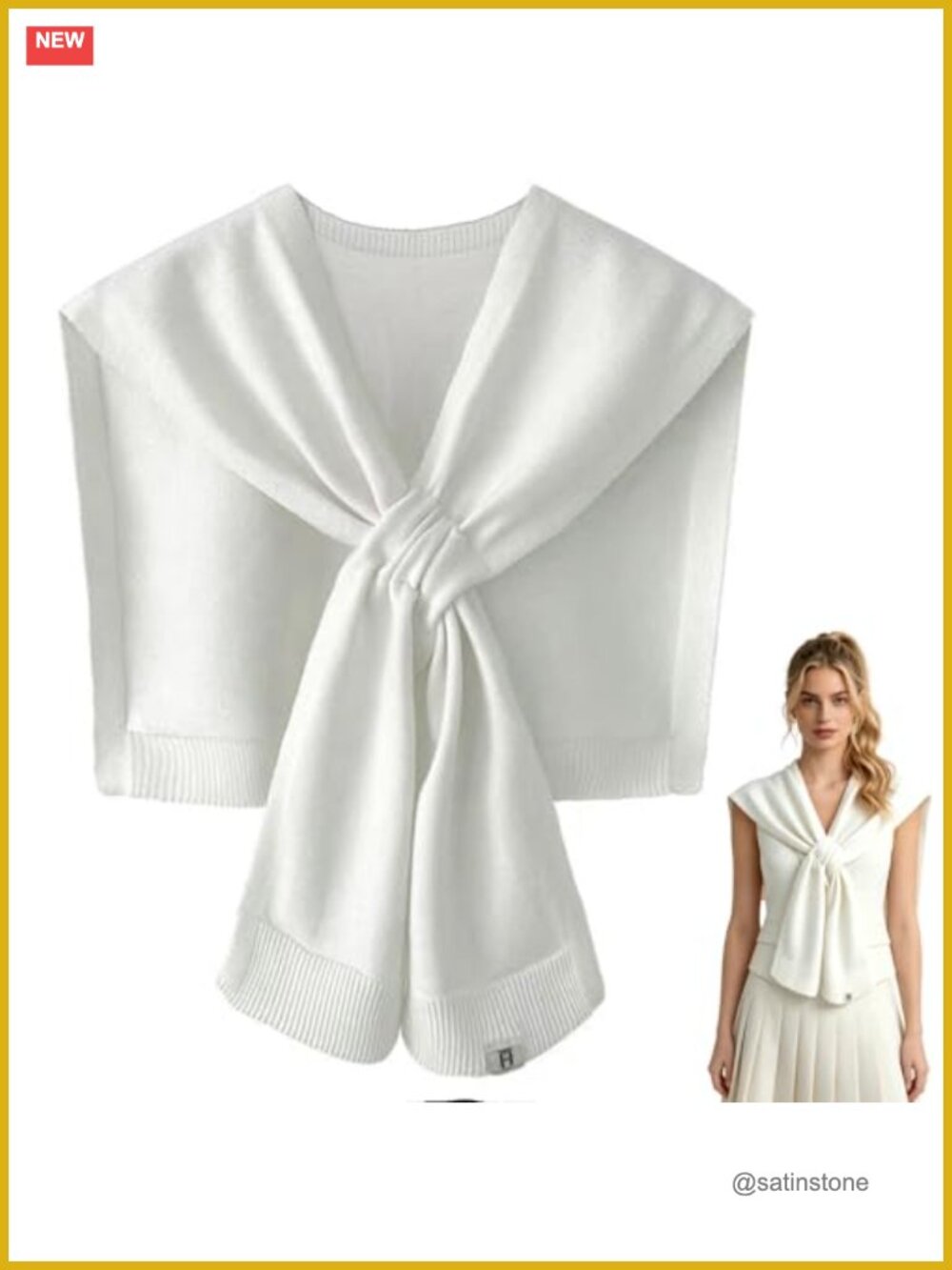 Knitted Shawl Wrap Pashmina for Office Travel - Cashmere Soft Acrylic Cotton